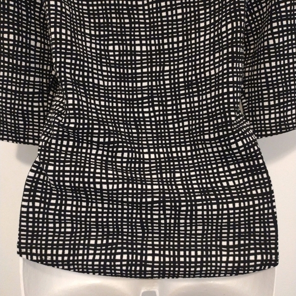 Bar III - Asymmetrical Checkered Blouse - Picture 8 of 13